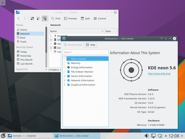 Kde neon разметка диска